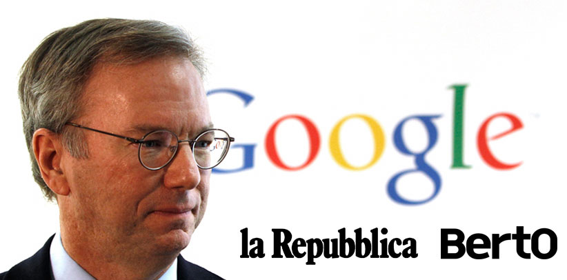 Eric Schmidt and Berto at Repubblica