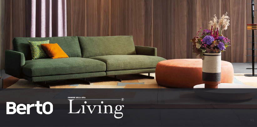 Dee Dee sofa by Berto in living corriere della sera visioni d'autunno