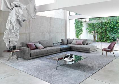 Soft designer fabric sofa Tommy  - BertO
