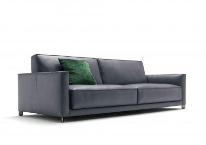 Ergonomic sofa Tommy in leather from the BertO Collection