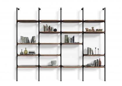Designer bookcase Ian composition of four elements - BertO