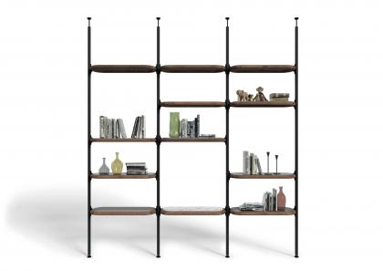Designer bookcase Ian composition of three elements - BertO