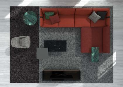 Dee Dee sofa composition with reversible peninsula - BertO