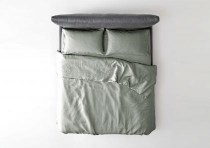 Sheet model John in 100% Stone Washed linen greens - BertO