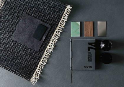 Moodboard bed in grey leather Chelsea - BertO