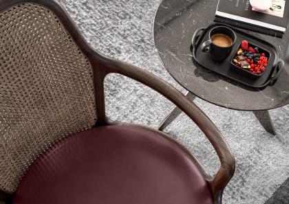 Patti armchair in Dark Oil finish and Circus coffee table - BertO