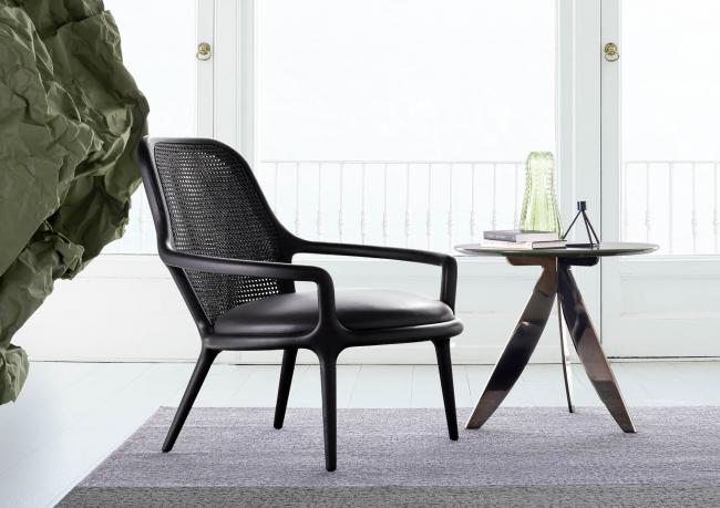 Patti black design armchair with Circus table - BertO