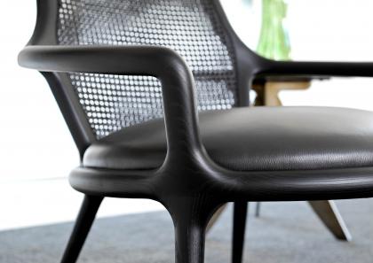 Armrests design armchair Patti black - BertO