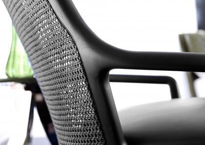 Armrests, back and seat Patti black design armchair - BertO