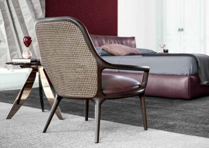 Room furnished with elegant Patti Dark Oil - BertO armchair