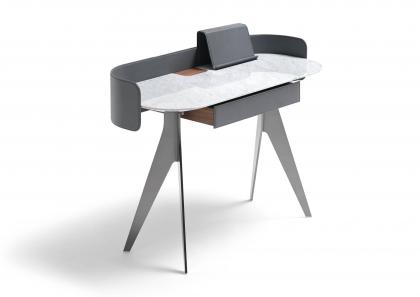 Jim gray desk with device holder and drawer - BertO