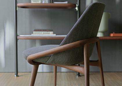 Modern wooden chair Jackie WOOD - BertO