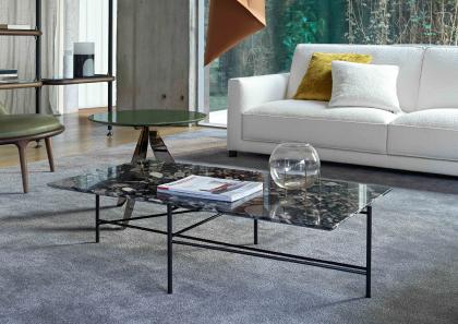 Marinace Black Marble coffee table with Tommy sofa - BertO