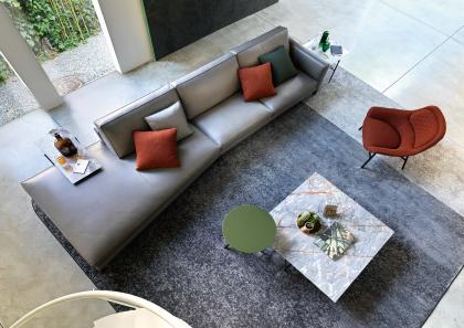 Living area with Time Break modular sectional sofa - BertO