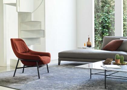 Time Break modular sectional sofa trapezoidal chaise longue - BertO	