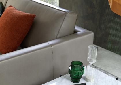 Backrest on Time Break modular sectional sofa with trapezoidal terminal element - BertO	