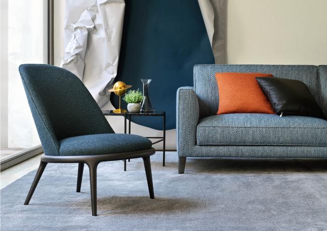 Round armchair in Kim fabric - BertO