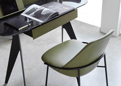Green Jackie Chair with Writing Desk