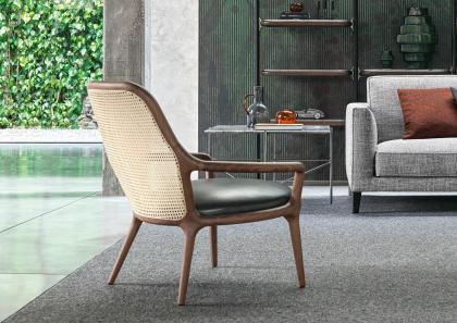 Patti Armchair in Natural Canaletto Walnut - BertO