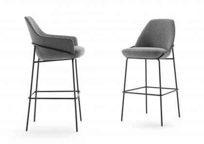 Jackie kitchen stool in fabric - BertO