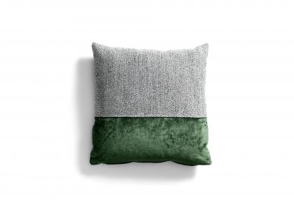 Chris two-tone colored cushion in fabric and velvet - BertO