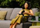 Brian Outdoor Sofa with Model – SOUNDS Outdoor Collection by BertO