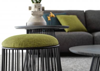 Bruce design outdoor pouf cushion detail - BertO