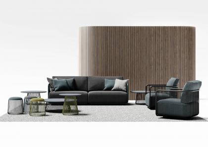 Sofa, coffee tables and armchairs Sounds Collection - BertO