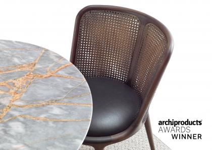 Chair structure detail in Vienna Straw Cherie - BertO