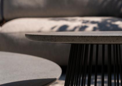 Carl outdoor coffee table lava stone top - BertO