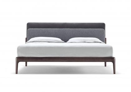 Bowery bed in solid canaletto walnut - BertO