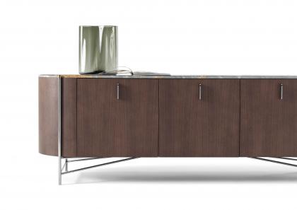 Hilly modern wooden sideboard with three doors - BertO