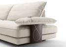 Modern leather sofa armrest David - BertO