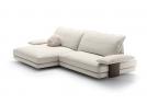 David modern leather sofa with chaise longue - BertO