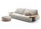 Ziggy design fabric pouf with David sofa - BertO 