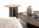 Passenger modern coffee table with bronze painted metal base - BertO