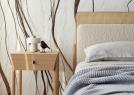 Serenas Oak Design Bedside Table with East Side Bed - BertO