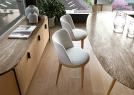Hilly Modern Sideboard in oak wood with Travertine top - BertO
