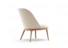 Kim round oak and fabric armchair - BertO
