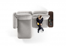 Iggy sofa with chaise longue and small consolle - Outlet 