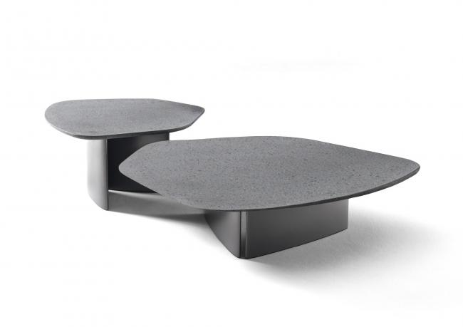 Design coffee table passenger with lava stone top - Outlet 