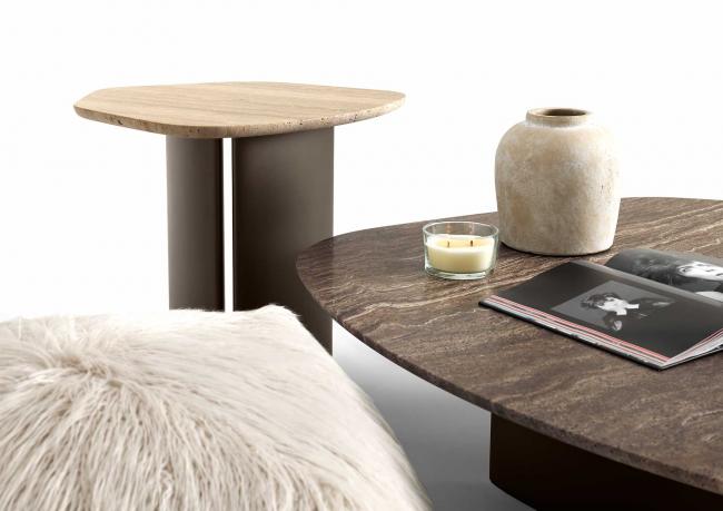 Design coffee table passenger with lava stone top - Outlet 