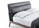 bowery bed with leather headboard - Outlet 