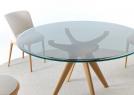 Stiv Round Table with glass top - BertO