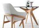 Stiv Round Table in Oak with Marble Top - BertO