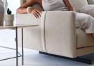 Dee Dee NATURAL 2026 Sofa with Chaise Longue in Dorian Fabric - BertO