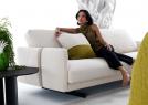 Dee Dee linear sofa in Fun Clay fabric, armrest detail - BertO