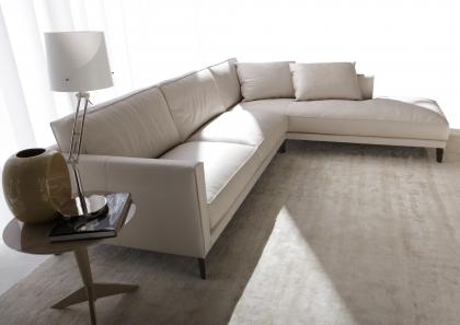 Time Break Leather Sectional Sofa