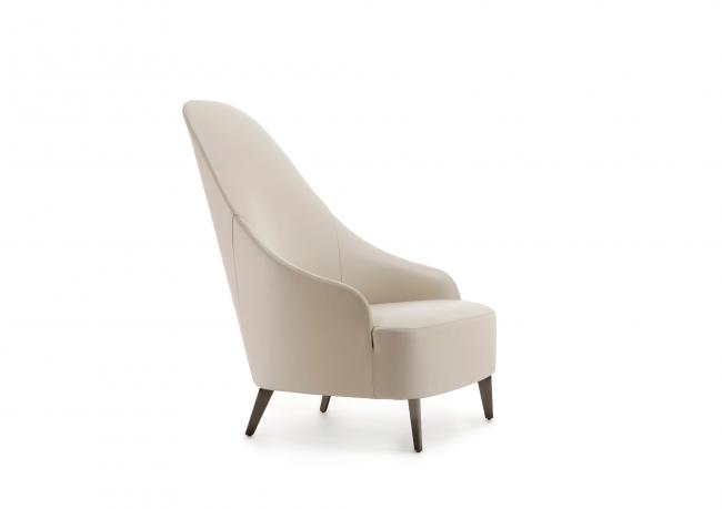 Vanessa armchairs - light grey leather