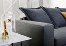 Passepartout sofa bed in linen fabric